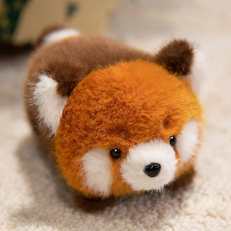 Cute Plush Toys Red Panda Fox Sloth Cat Lying Soft Baby Plushie for Children Gift Model 001