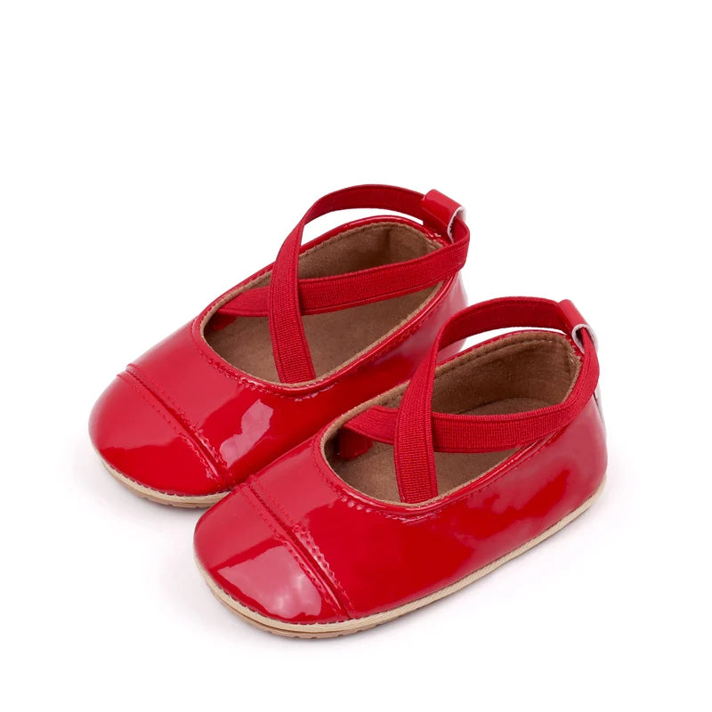 2025 Spring And Autumn Baby Girls First Walking Outdoor Toddler Shoes With High Quality PU Leather For 0-18M Baby Princess Shoes
