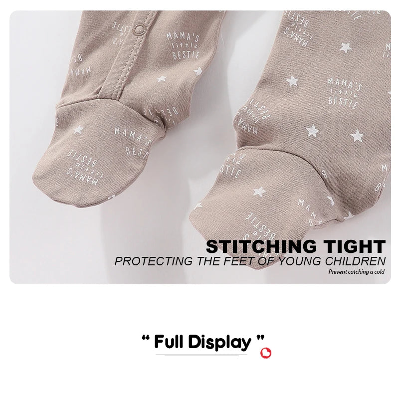 Kiddiezoom 3 Pcs/Lot Autumn Winter Fashion Unisex Long Sleeve Casual Soft Comfort Baby Boy Girl Romper Newborn Shower Gifts