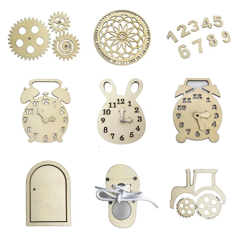 New Kindergarten Montessori Busy board Hourglass Puzzles Montessori Wall Gameshourglass gear Organ Toy Educational Toy For Gifts