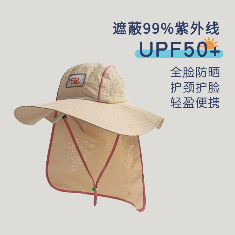 SunGuard Kids Quick Dry Sun Protection Hat Model SgHat01 For Summer Beach Boys And Girls