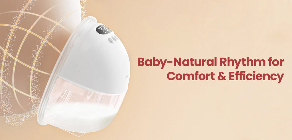 NCVI Electric Breast Pump, Hands-Free Breastfeeding Pump with 4 Modes & 9 Levels, Low Noise, 19/21/24mm Flanges
