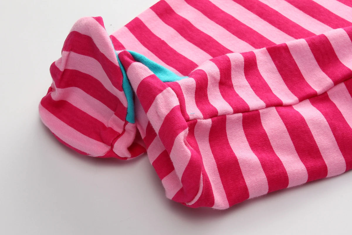 Cartoon Cute 1 Piece Baby Girl Romper 100%Cotton Soft Newborn Onesies Long Sleeves Infant Outfits