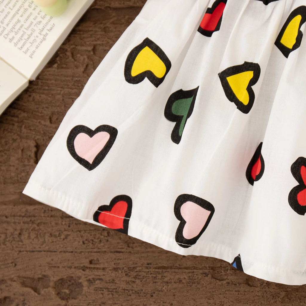 Send A Cartoon Ornament  Summer Cotton Comfortable Fashion Lovely Baby Girl Dress Korean Style Casual Toddler Beach Dress