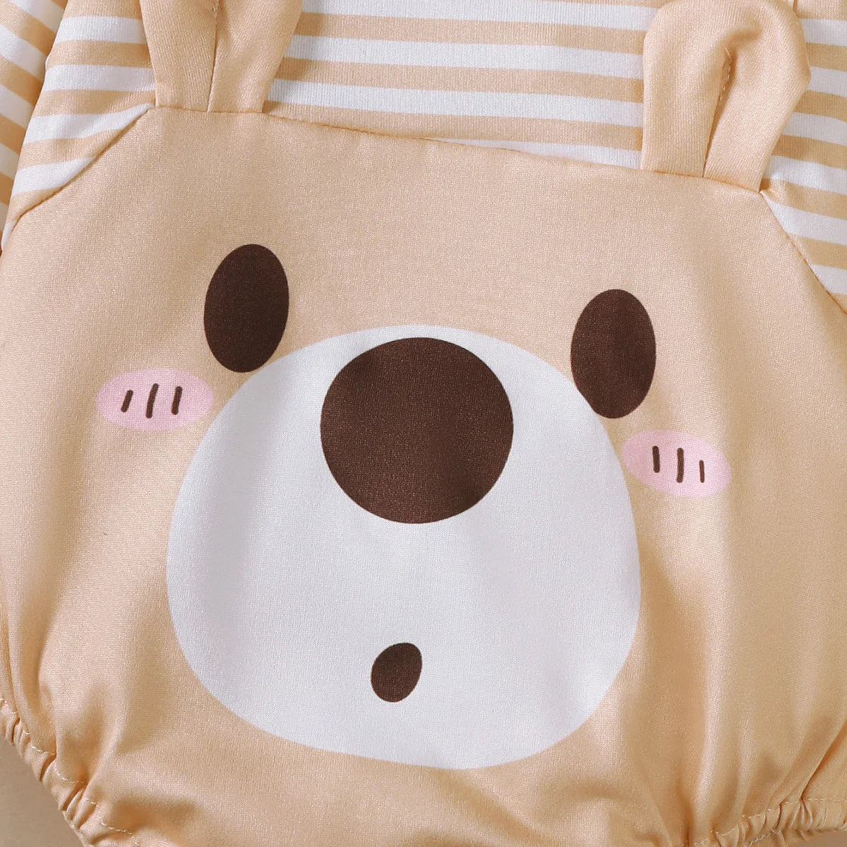 2Pcs Newborn Baby boy Bodysuit Little bear Pattern Long sleeved Bodysuit+Hat Set 0-18 Months Baby boy Spring Autumn Bodysuit