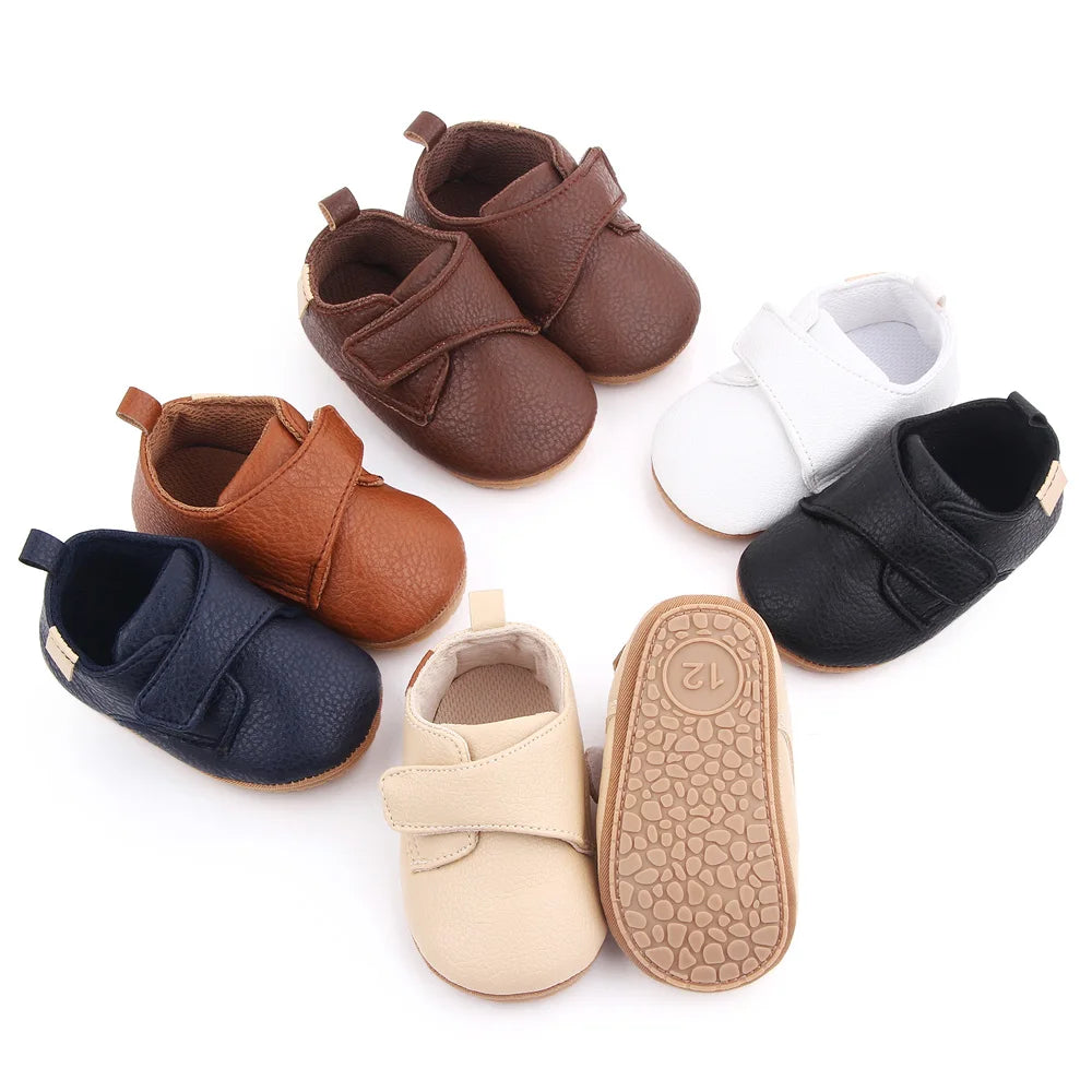 2025 Baby Casual Shoes Korean Style Non-slip Classical High Quality PU and TPR Soft and Warm Toddler Shoes for 0-18 Months D2587