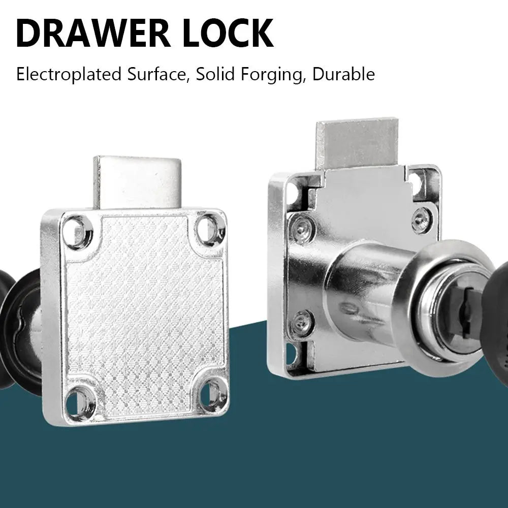 Office Burglarproof Zinc Alloy Cabinet Locker Wardrobe 2 Keys Drawer Lock