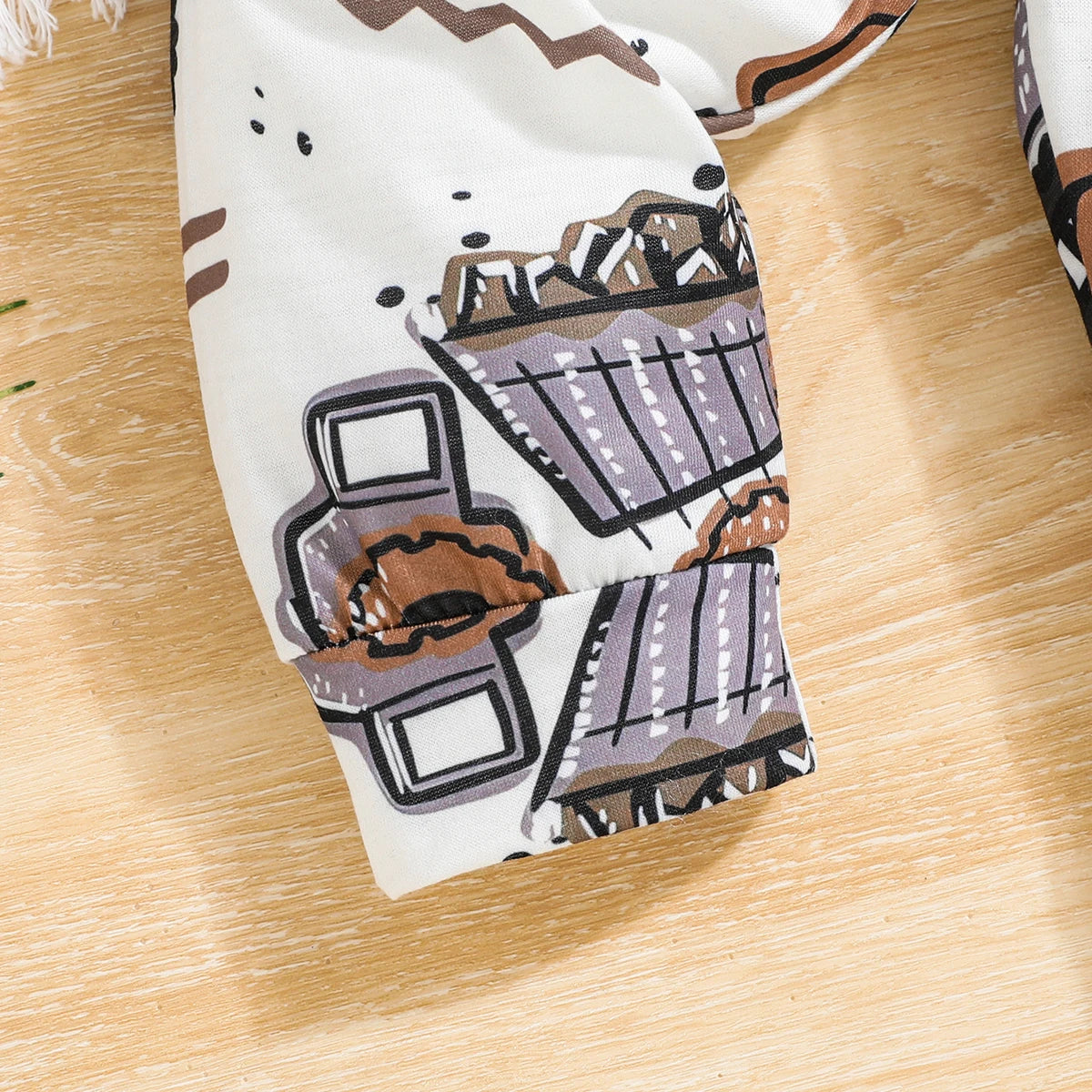 2Pcs Male Baby Set Cartoon Mechanical Digging Machine Printed Short Sleeve+Pants Set 6-24 Months Male Baby Summer Casual Set