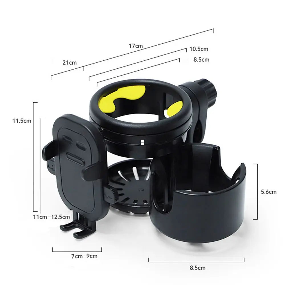 Baby Bottle Holder Dual Feeding Bottle Buggy Bottle Holder Baby Stroller Accessories Stroller Cup Holder Mobile Phone Holder