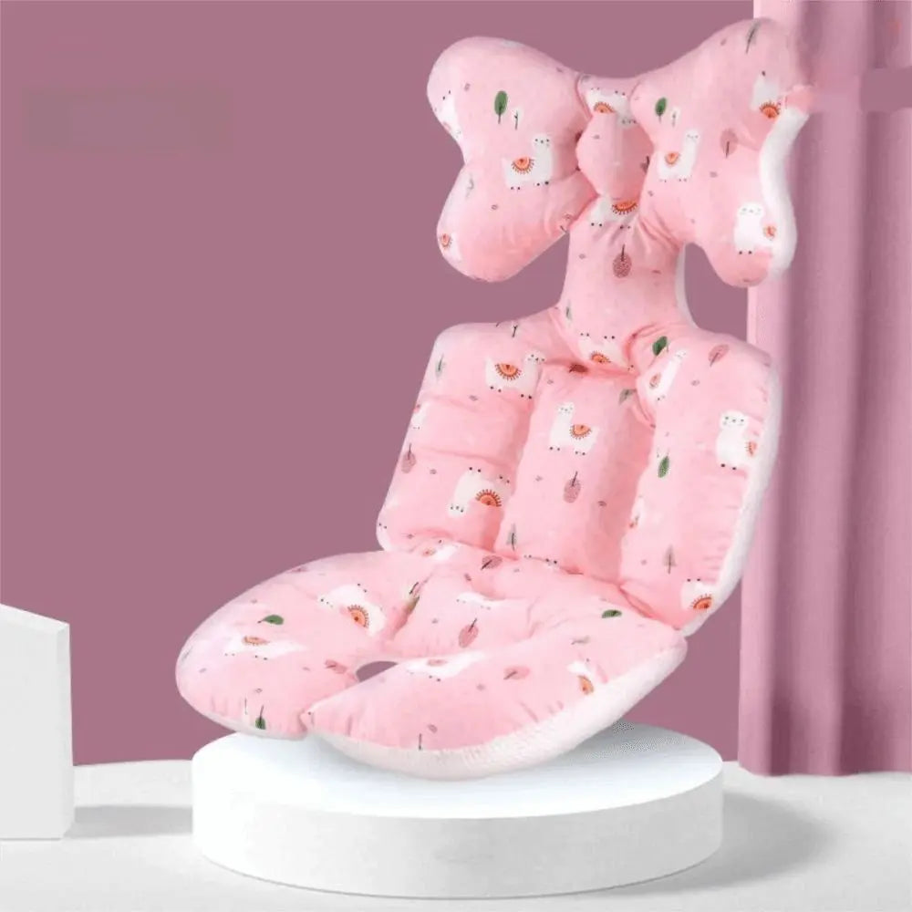 Soft Baby Stroller Cushion Comfortable Breathable Baby Pram Seat Mat Car Seat Cartoon Printed Dining Chair Cotton Pad Toddler