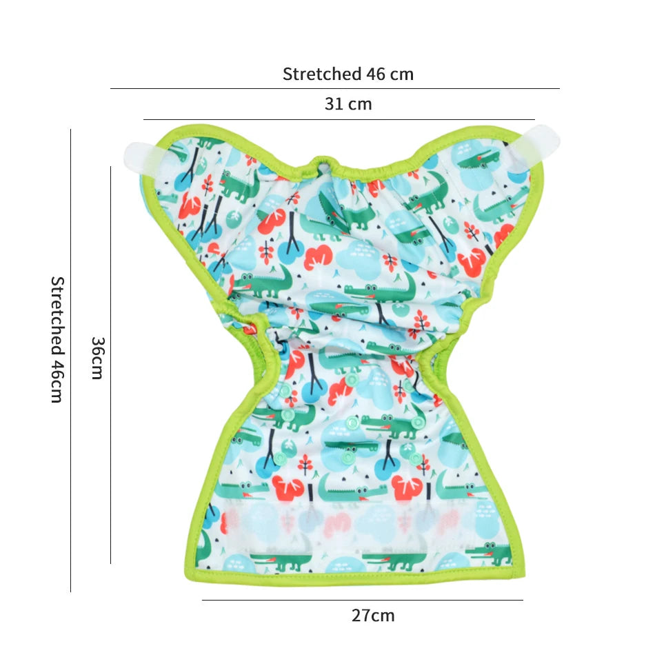 EezKoala Eco-friendly Cloth Diaper Cover Baby Washable Diaper Waterproof Baby Nappy Reusable Adjustable Pocket Diaper Hook&Loop