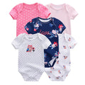 Summer Cartoon Baby Girl Bodysuits 100%Cotton Newborn Onesies Short Sleeves Infant Clothes