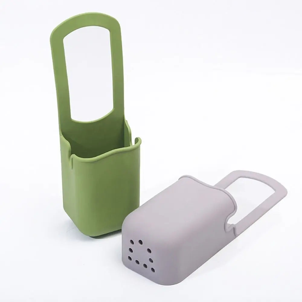 Cute Silicone Cup Holders Large Capacity Portable Baby Stroller Cup Rack Bottle Storage Bag Cartoon Face Water Bottle Pouches