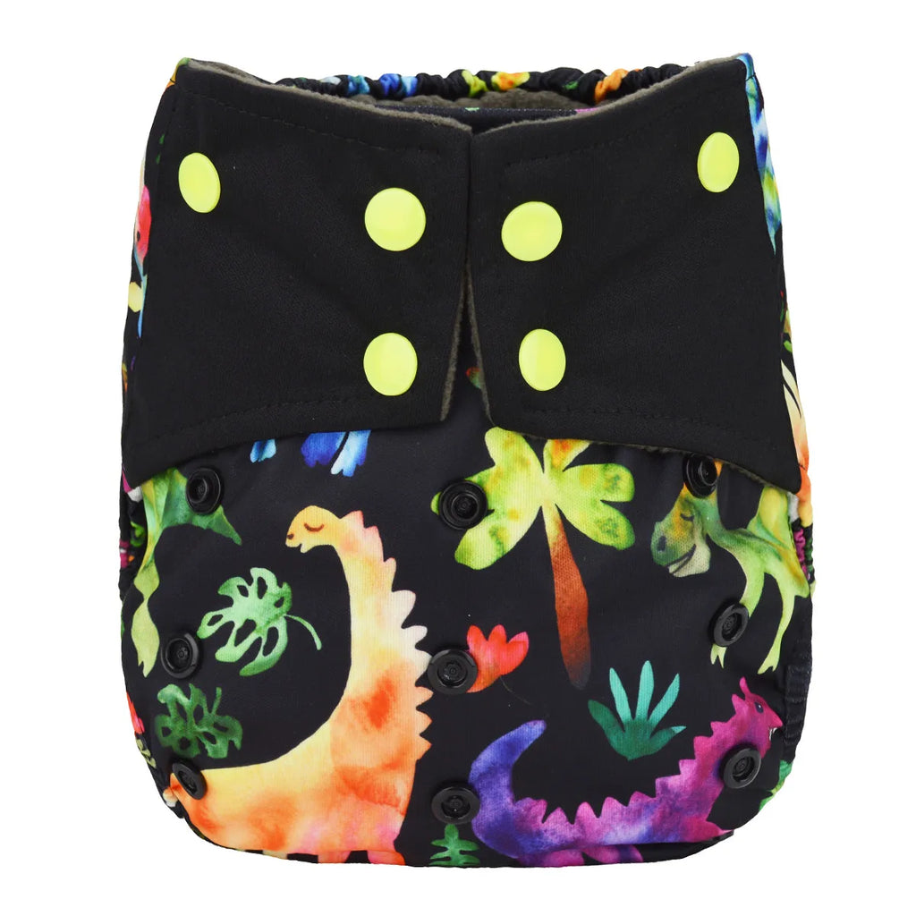 1 Baby Cloth Diaper Nappy Washable Reusable Double Gusset Bamboo Charcoal 3-15kg 8-36lbs NO INSERTS