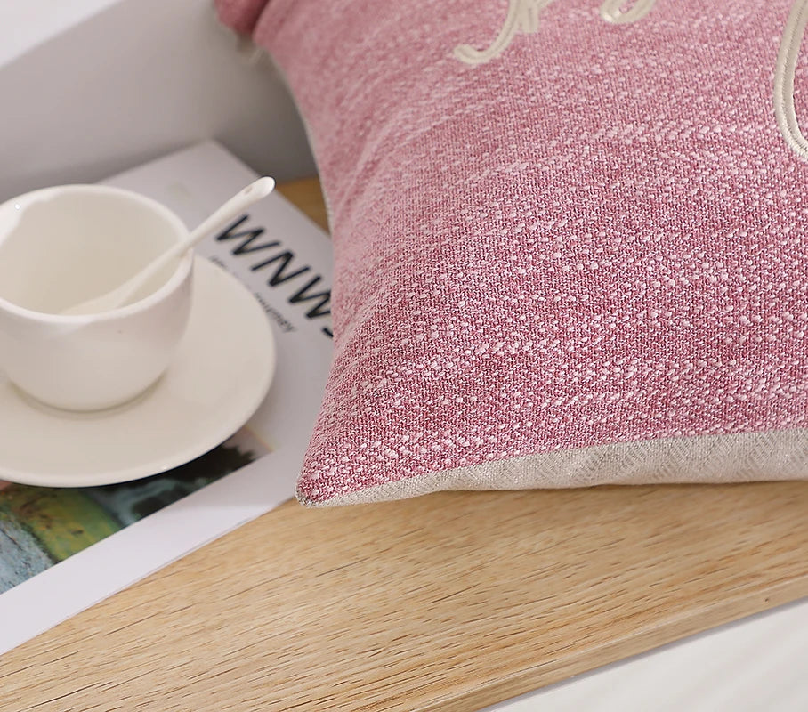 1 Pillow Set/Only 1 Pillowcase-Home Decor Embroidered 35x60cm Pillowcase Pillow Cover With Hidden Zipper