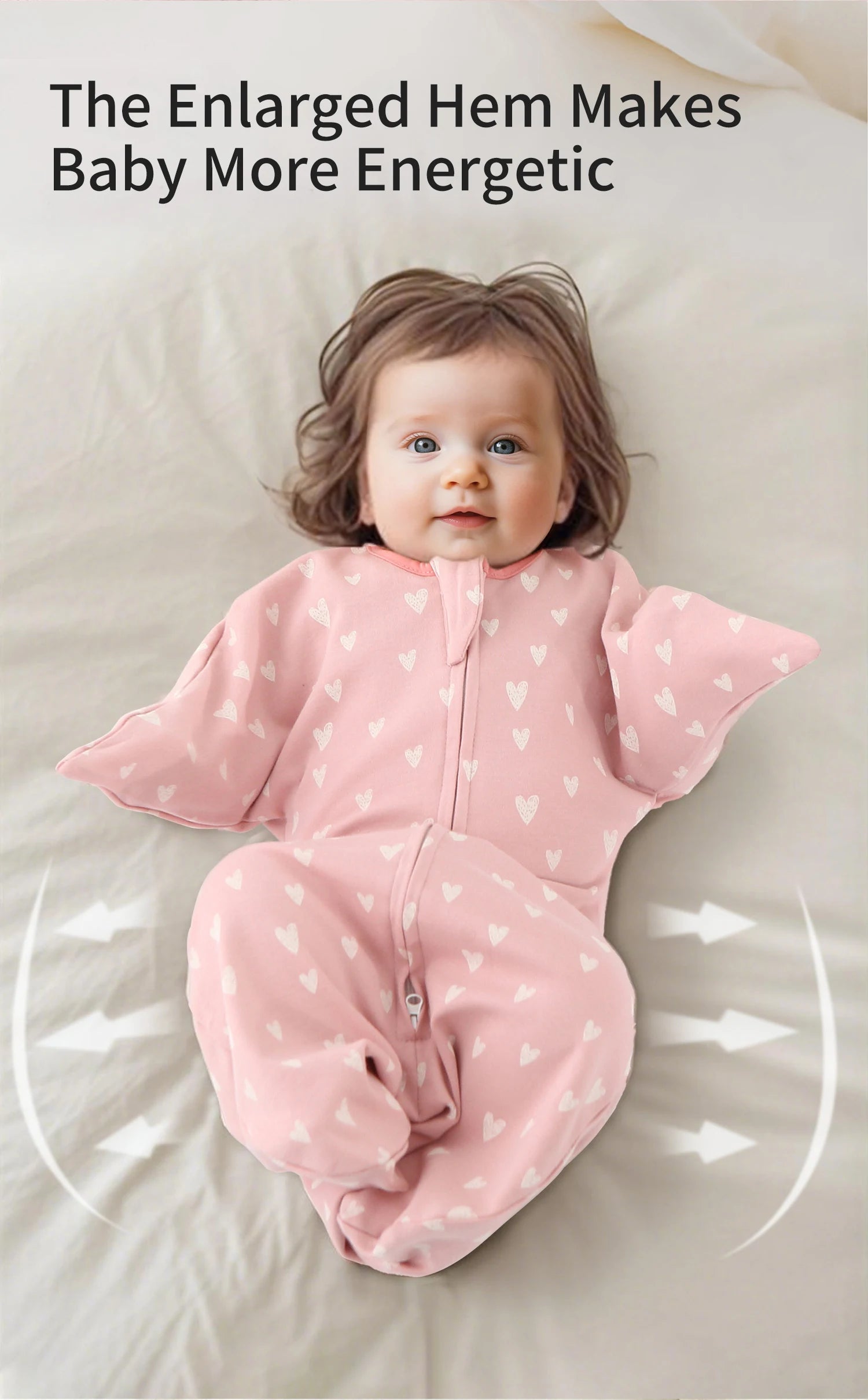INSULAR Infant Hugging Blanket Comfortable Baby Soft Sleeping Bag Surrender Type Newborn Sleep Sack Anti-startle All Cotton 0-1Y