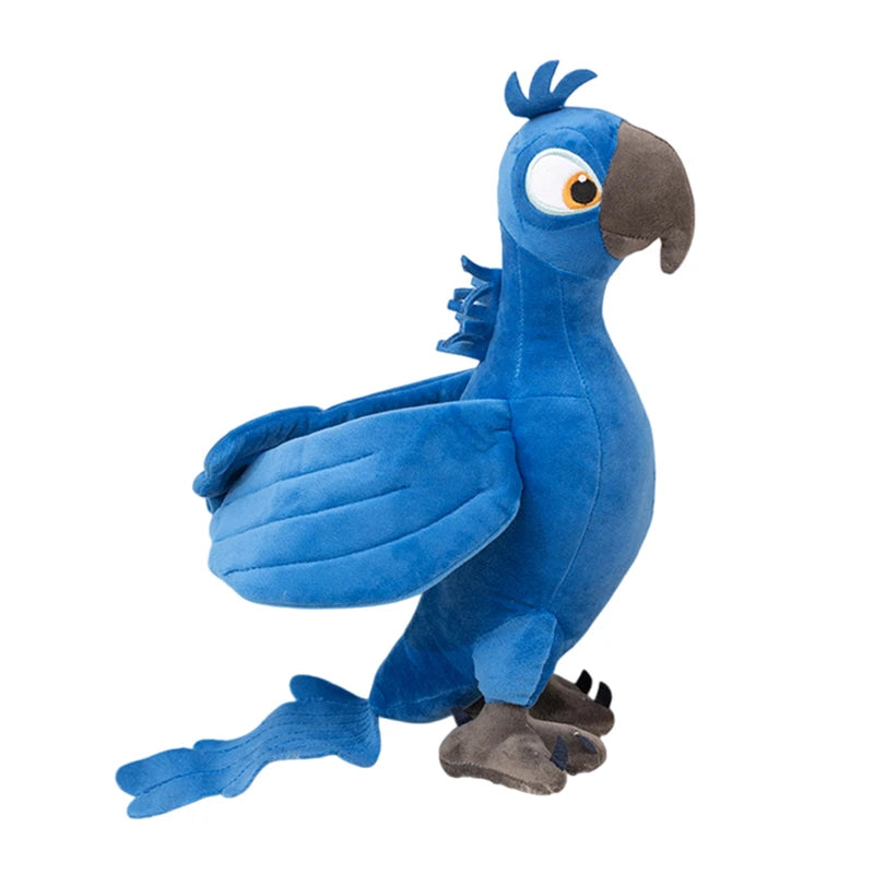 2026 High Quality 1pc 35cm Cartoon Blue Parrot Plush Toy Blu & Jewel Bird Doll Soft Stuffed Animal Cute Christmas Gift For Kids
