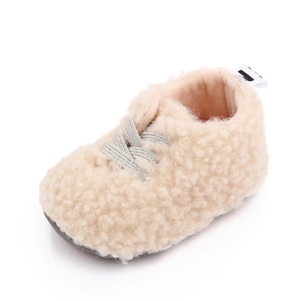 Baby Toddler Shoes Non Slip Plush Warm Cotton Prewalking Anti Slip Sole Model 01