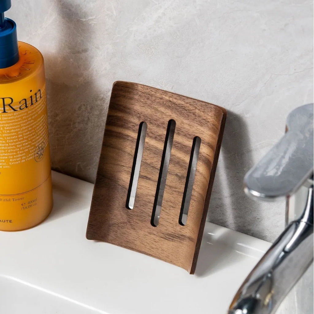 Bathroom Soap Box Walnut Wood Soap Box  Bathroom Soap Holder, Soap Storage Rack Bathroom Washroom Tools