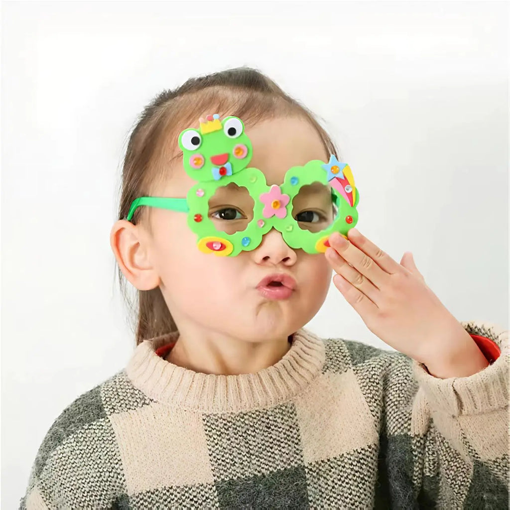 EVA Diamond Glasses Children's Craft Toy DIY Creative Paste Material Package Kindergarten Festival Performance Props School Supp