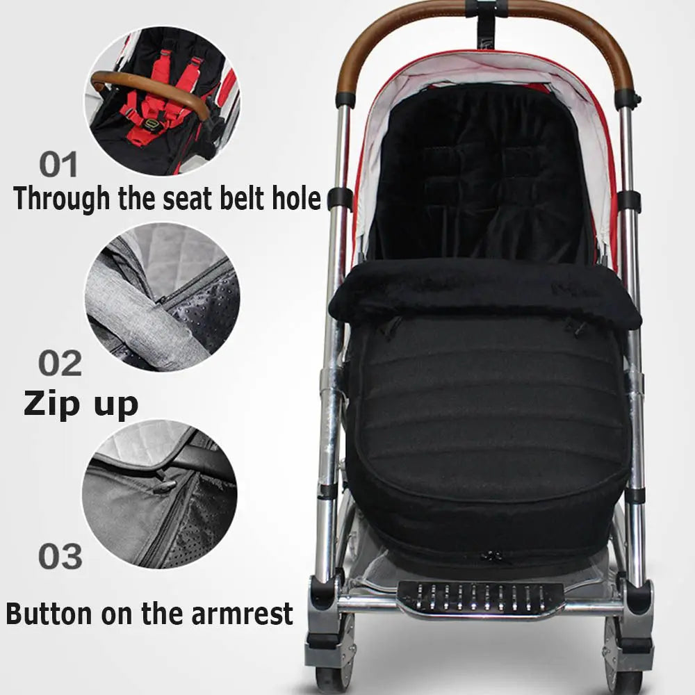 Cushion Thicken Waterproof Stroller Accessories Stroller Sleeping Bag Envelope Sleepsacks Sleep Sacks Pram Warm Footmuff