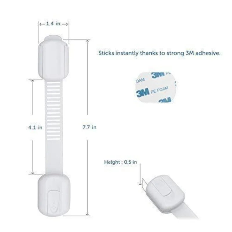 Multifunctional Banded Cabinet Door Safety Locks Drawer Locks Child Pet Proof Protective Latches for Home Security
