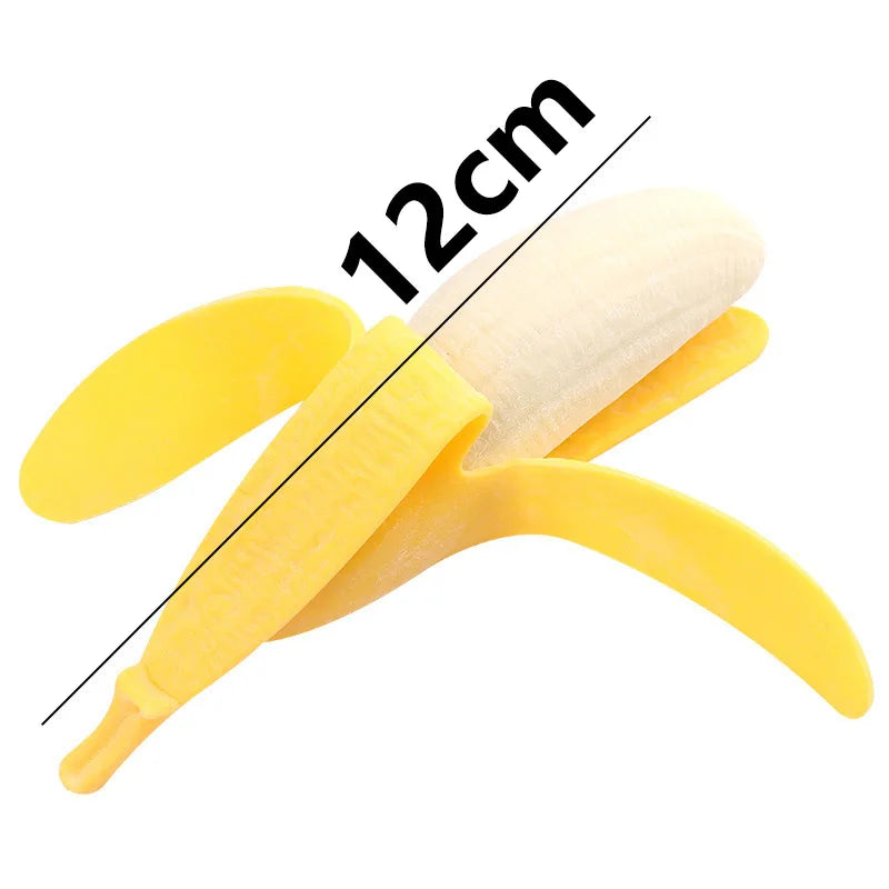 Banana Squishy Toy Slow Rising Stretchy Stress Relief Squeeze Toy Soft Fidget Toy Kawaii Decompression Gift for Kids Adults