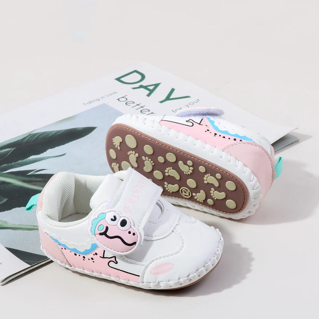 Spring And Autumn Baby Boy's And Girl's Toddler Shoes 0-18 Months High Quality PU Leather And Soft TPR Sole Baby Sneaker
