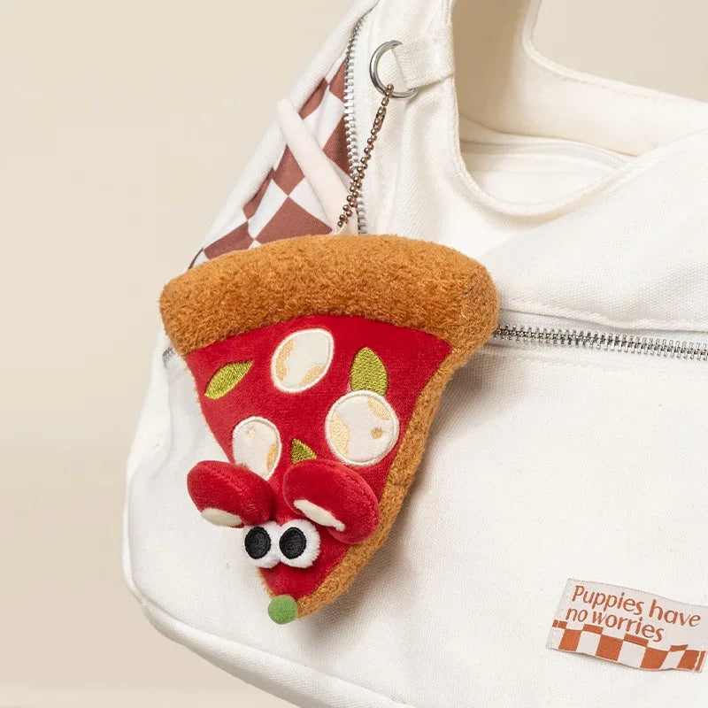 Pizza Mouse Plush Toys Hanging Pendants Creative Pizza Multiple Flavors Adorable Mouse Dolls Gifts For Birthday 14cm Decoration