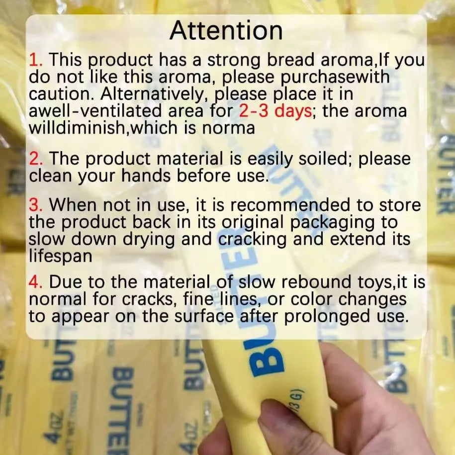 1/2/3/5Pcs Handmade Butter Stick Squishy Toy, Soft Sensory Relax Toy, Creative Present for Children & Adults