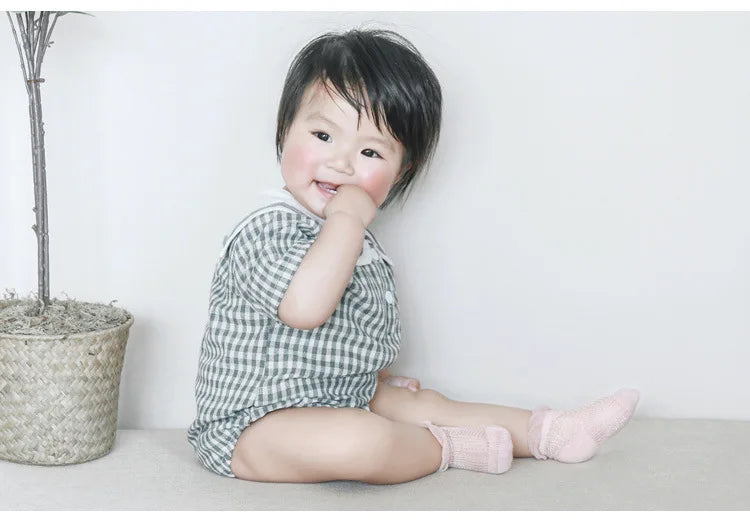 4 Pairs/Lot  New Baby Socks Mesh Thin Newborn Socks Combed Cotton Boneless Soft Summer Baby Socks For Gift