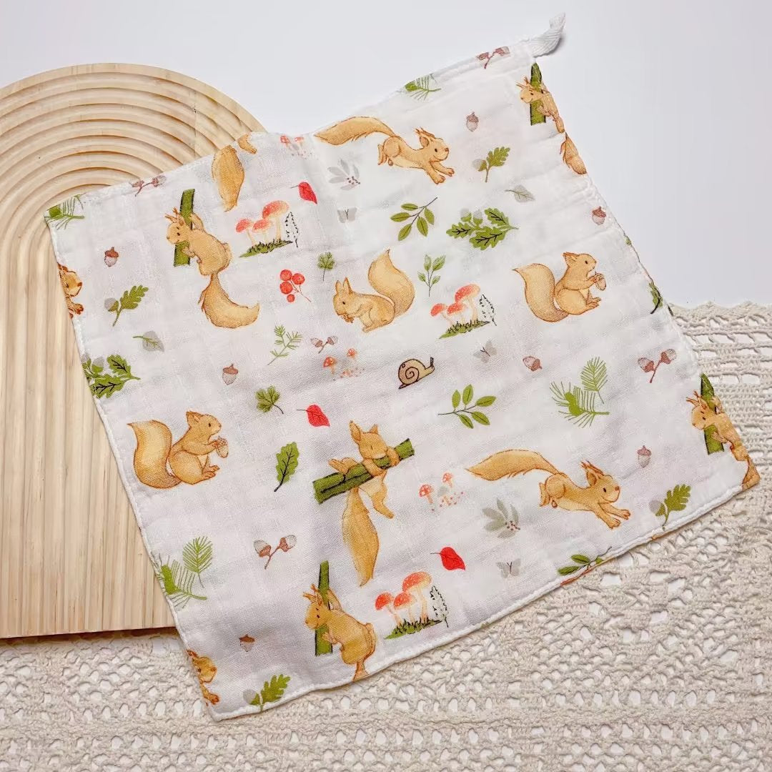 Bamboo Cotton Baby Towel Muslin Squares 4 Layer Gauze Baby Wash Face Shower Towel Newborn Baby Items