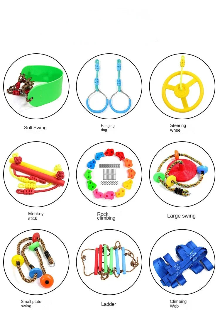 Children's Swing PE Circular Mountaineering Rope Children's Hanging Rope Outdoor Swing Indoor Circular Tree Climbing Rope