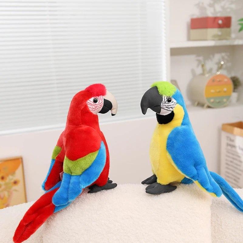 Hot Simulation Soft Toys Lifelike Grey Cockatiel Plush Toys Real Life Soft Yellow Parrot Birds Stuffed Animals Toy Dolls Gifts