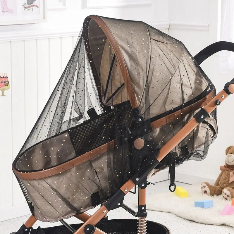 Star Pattern Anti-mosquito Gauze Pram Net Stroller Accessory Baby Sunshade Mosquito Net Baby Stroller Mosquito Curtain