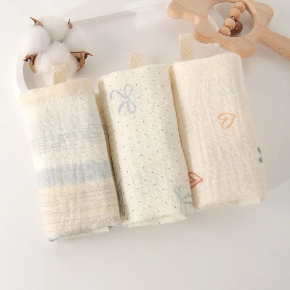 Baby Cotton Washcloth 6-Layer Gauze 22x23 cm Absorbent Square Towels for Newborns