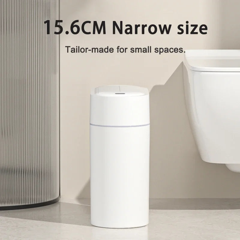 9L Two-way Automatic Bagging Adsorption Rubbish Bin Smart Sensor Trash Can with Lid Home Wall Mount Kitchen Dustbin Garbage Can
