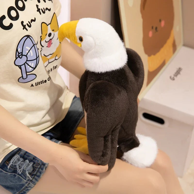 Lifelike American Eagle Owl Plush Toys Soft Stuffed Animals RealLife Bird Dolls Home Decor for Kids Children Boys Birthday Gifts