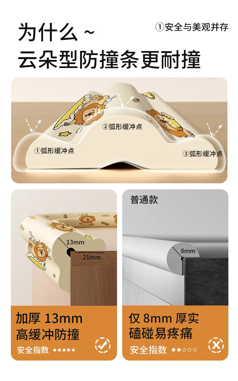 2M Baby Safety Corner Protector Children's Table Corner Edge Anti-Collision Strip Anti-Collision Foam Protection Strip Bumper
