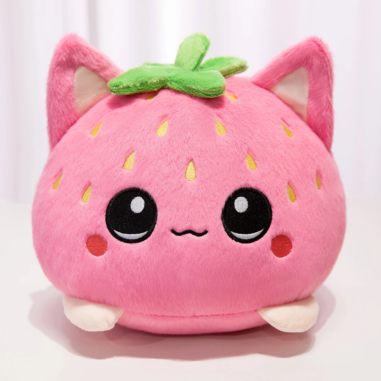 Cute Plush Dolls With Strawberry Cat Stuffed Soft Toys Cushion Sofa Pillow Birthday Gift Room Decor Children's Friends Birthday