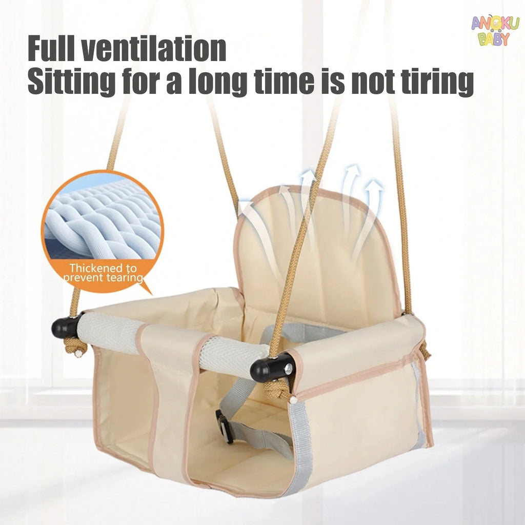Adjustable Baby Swing - Foldable 360° D-Shaped Portable Rocker