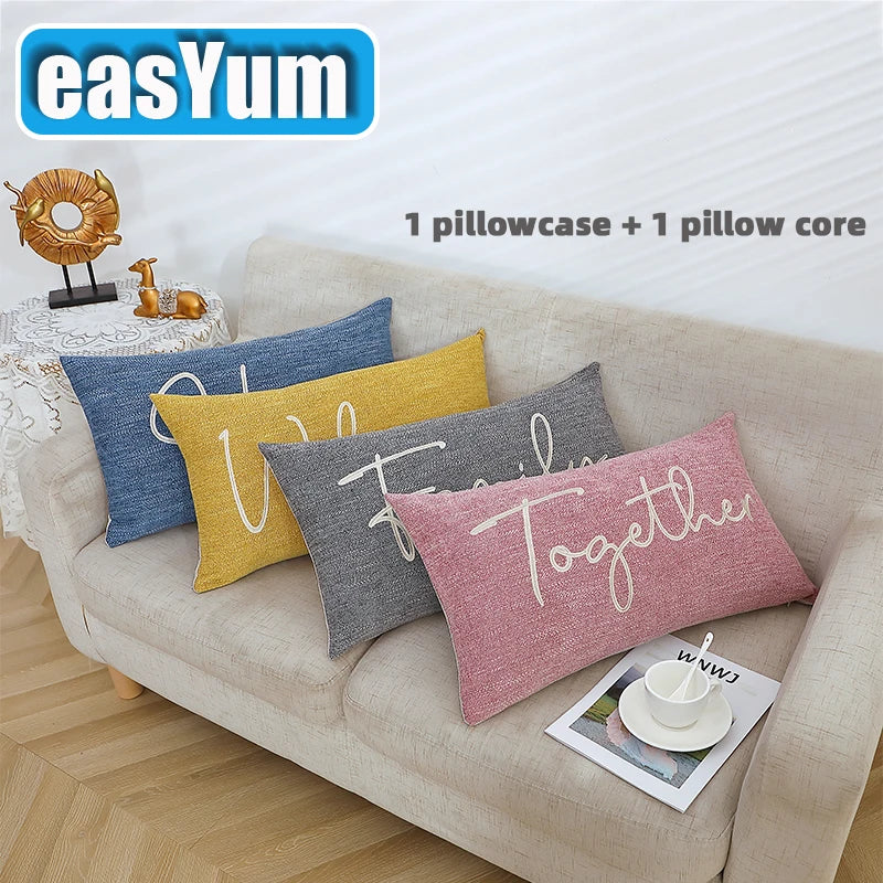 1 Pillow Set/Only 1 Pillowcase-Home Decor Embroidered 35x60cm Pillowcase Pillow Cover With Hidden Zipper