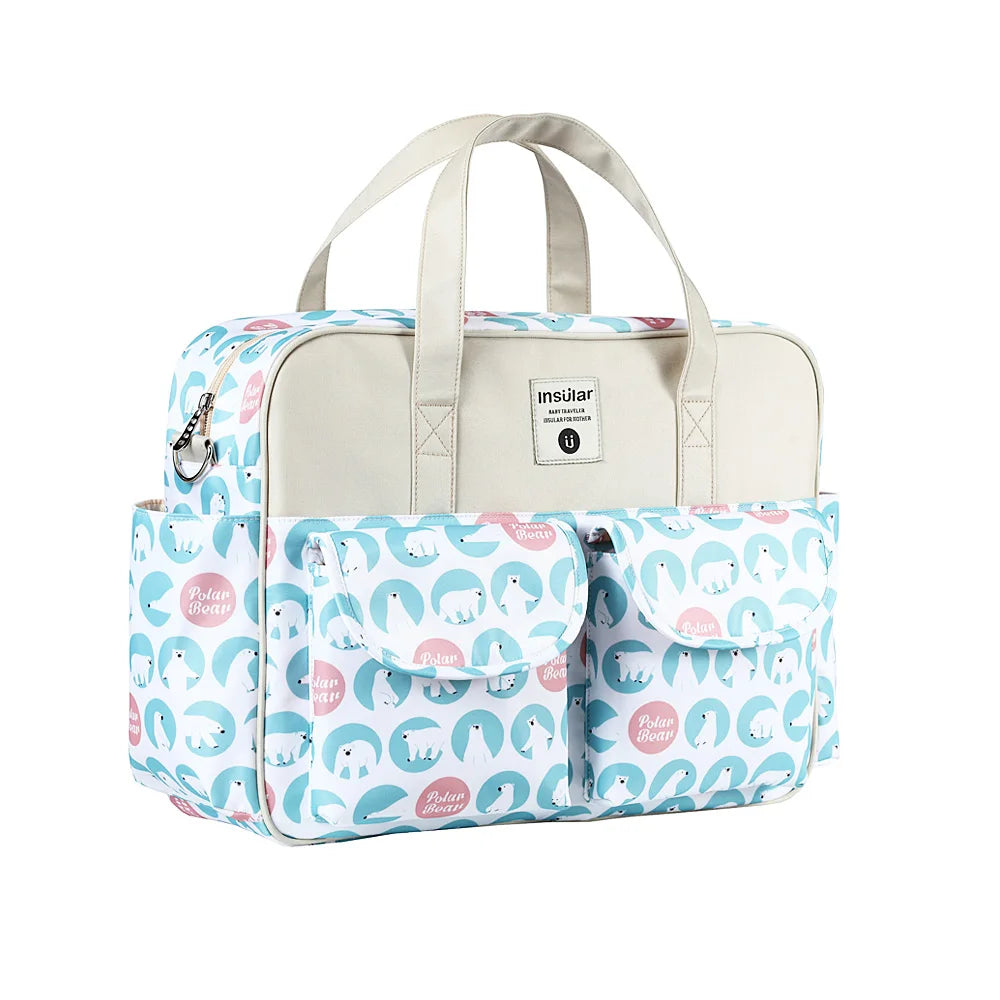 Insular Diaper Bag lc01 Large Capacity Travel Shoulder Bag Waterproof Nappy Bag Portable Stroller Bag for Baby Care