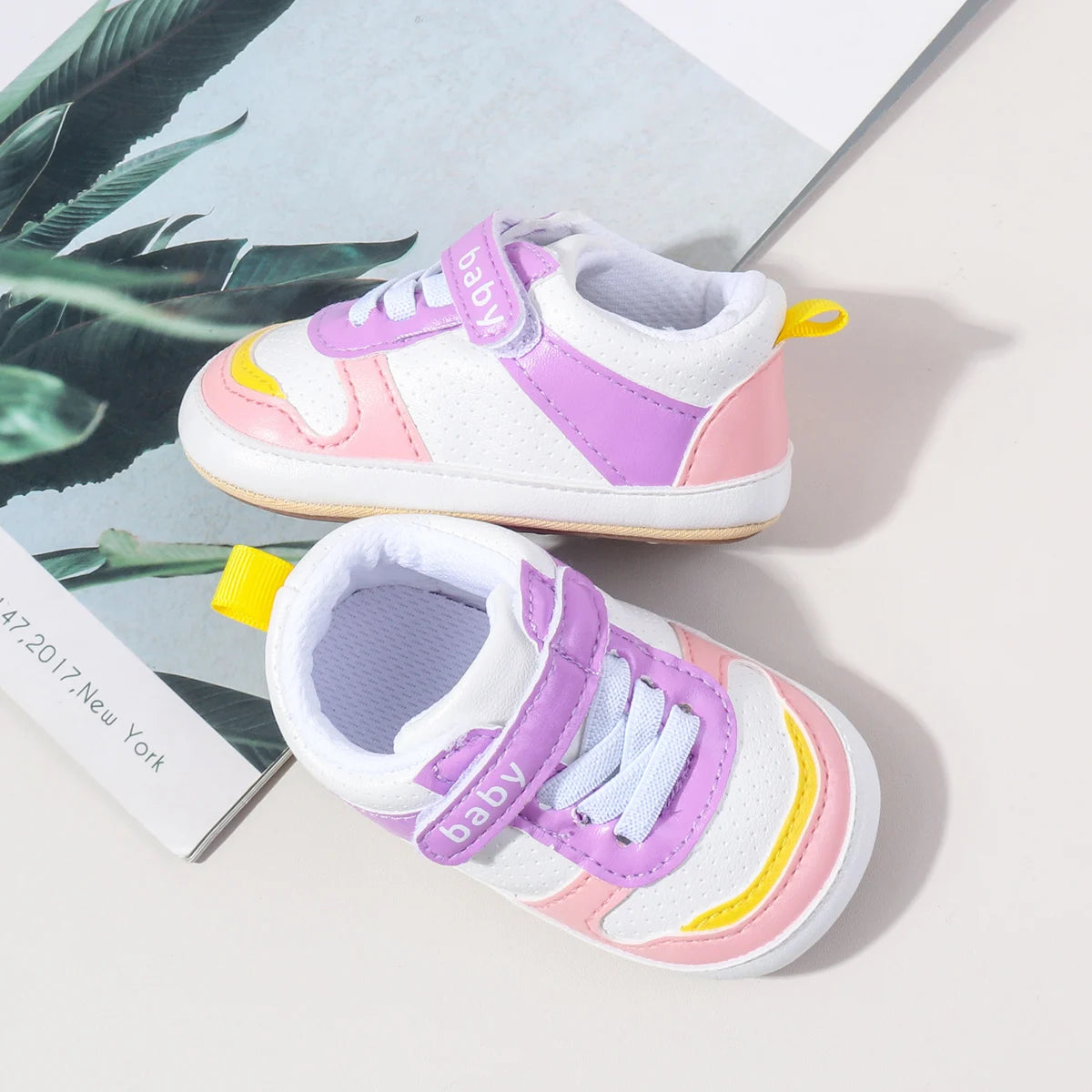 Hot Selling Newborn Baby Boys And Girls First Walking Causal Shoes Outdoor Anti Slip TPR Soles For Baby Unisex Toddler Shoes