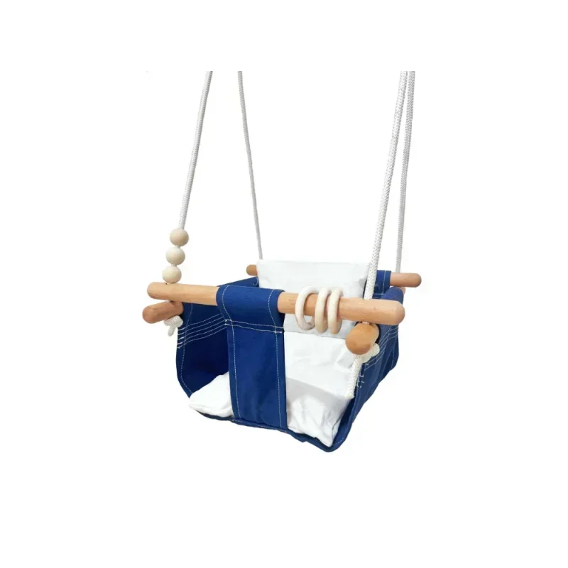 Canvas Cotton Toddler Swing Seat With Strong Ropes And Carabiners For Indoor And Outdoor Use Safe For Children