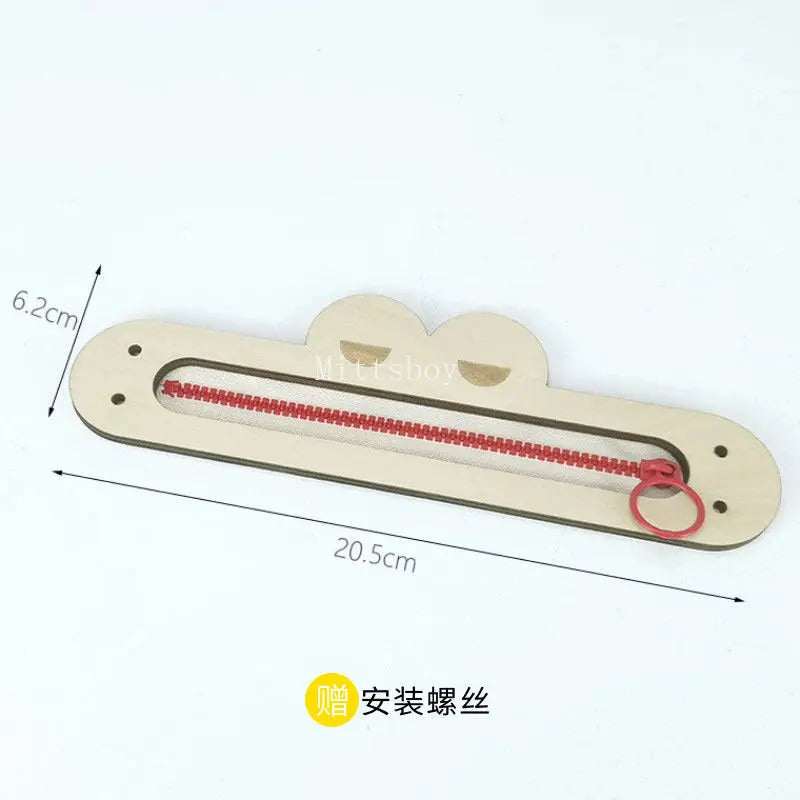 DIY Montessori Busy Board Accessory Wooden Hourglass Gear Skidway Puzzle Toy MB01 For Children