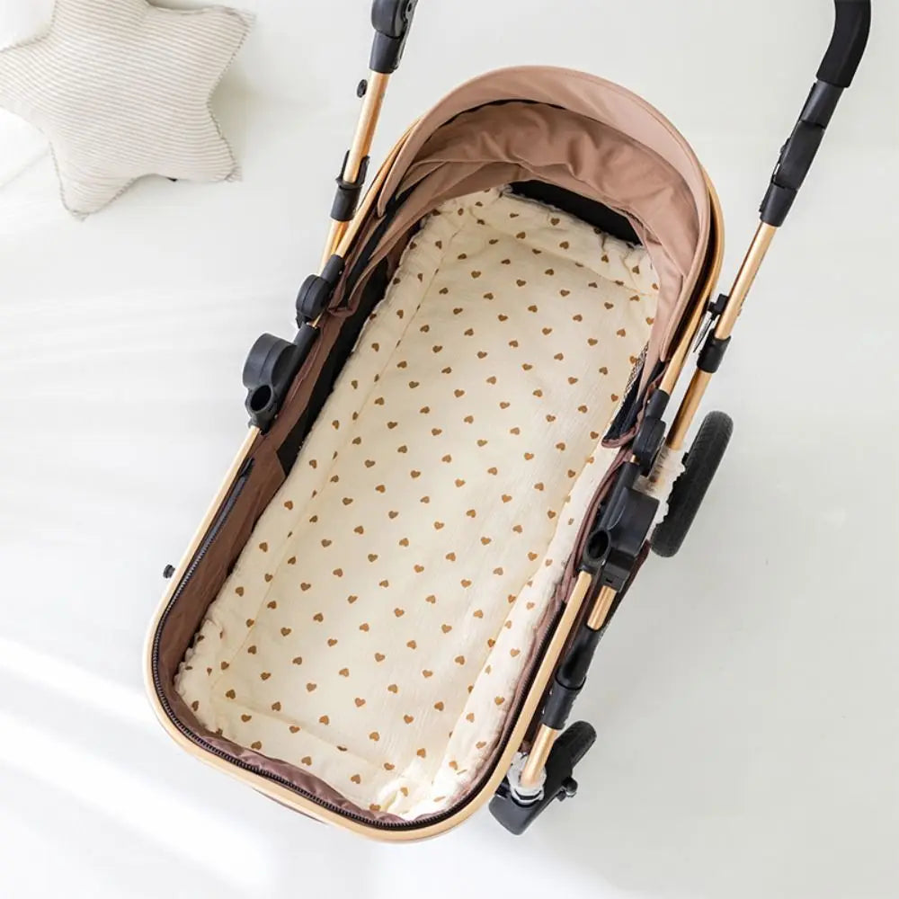 Soft Baby Stroller Cushion Comfortable Breathable Baby Pram Seat Mat Car Seat Cartoon Printed Dining Chair Cotton Pad