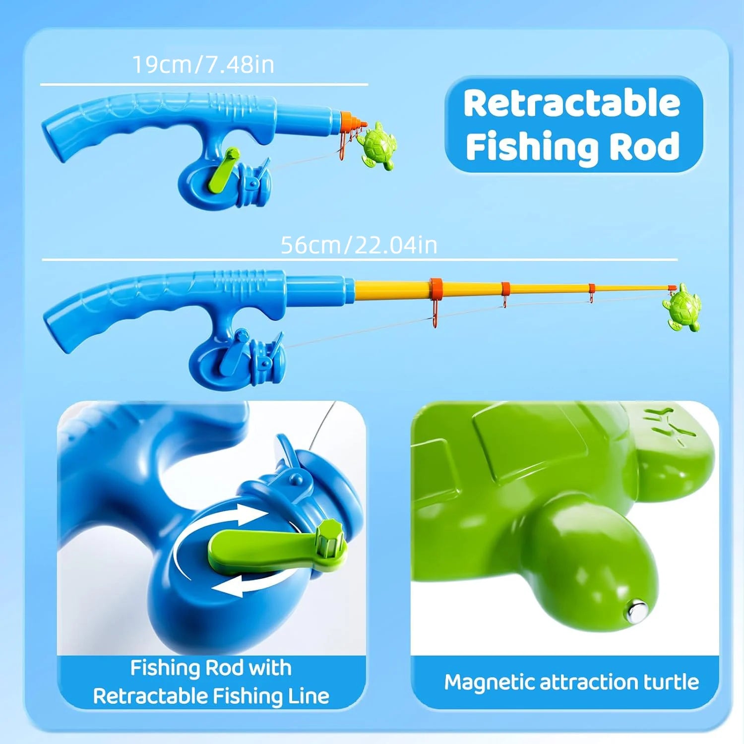 Magnetic Fishing Set Inflatable Pool Party Model Play Games & More Perfect Summer Outdoor Toy Kids for Birthday Christmas Gifts
