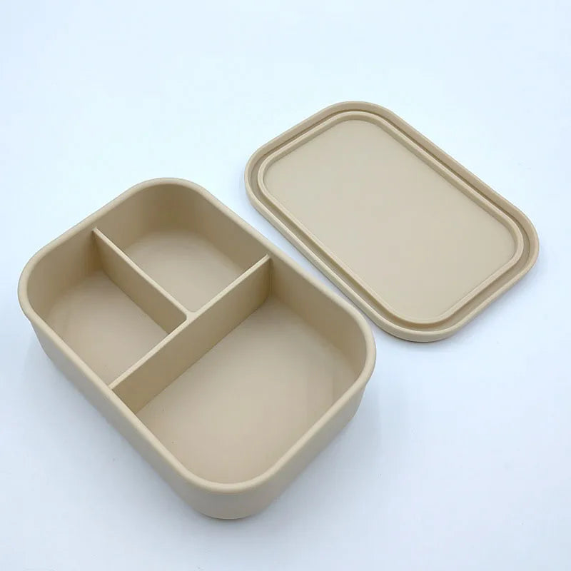 Personalized Kids Lunch Box with Name，Custom Silicone Bento Box， Lunch Box with Compartments，Back To School Gift