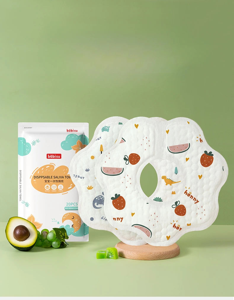 Children's disposable bib, baby large rotating bib, baby waterproof eating bib, mouth water towel, individually packaged
